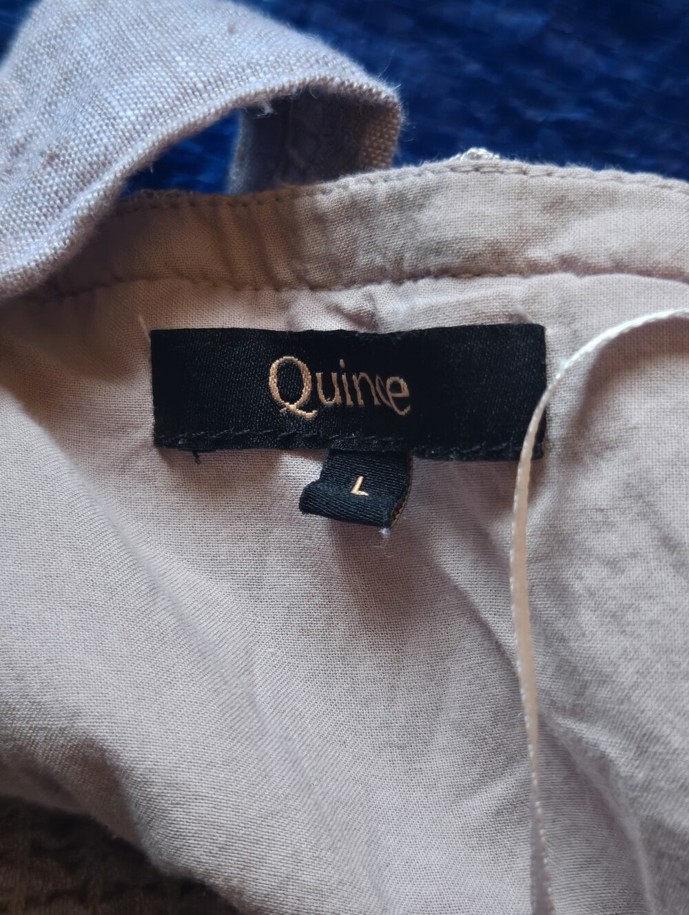 Quince European Linen Ladder Stitch Midi Dress Mauve Rose Lilac Lavender - Picture 4 of 4